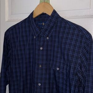 RALPH LAUREN SLIM FIT PLAID BUTTON DOWN SHIRT